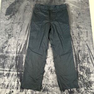 Faconnable Trousers Mens 34 Black Cotton Straight Leg Chino Pants